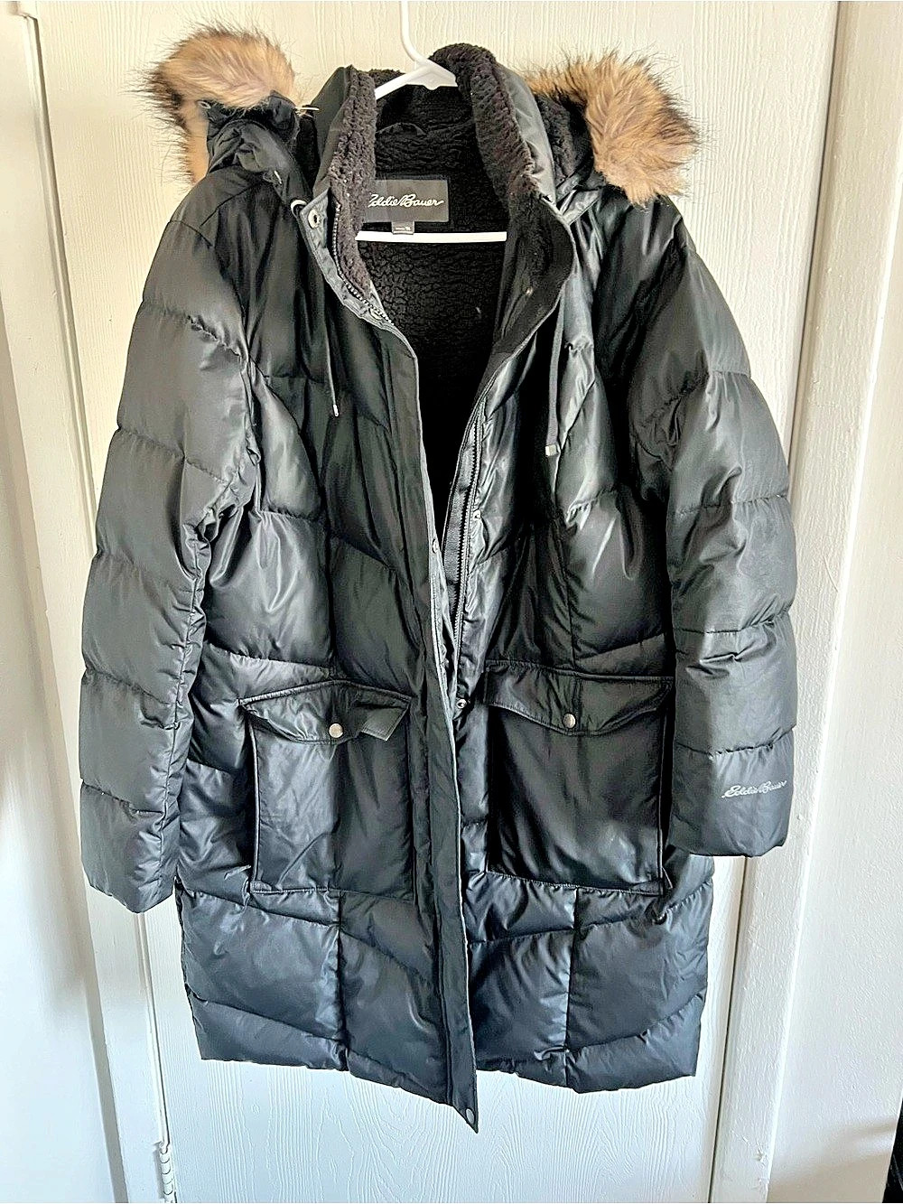 Eddie Bauer Lodge Casacadian Black Puffer Coat Size 1x